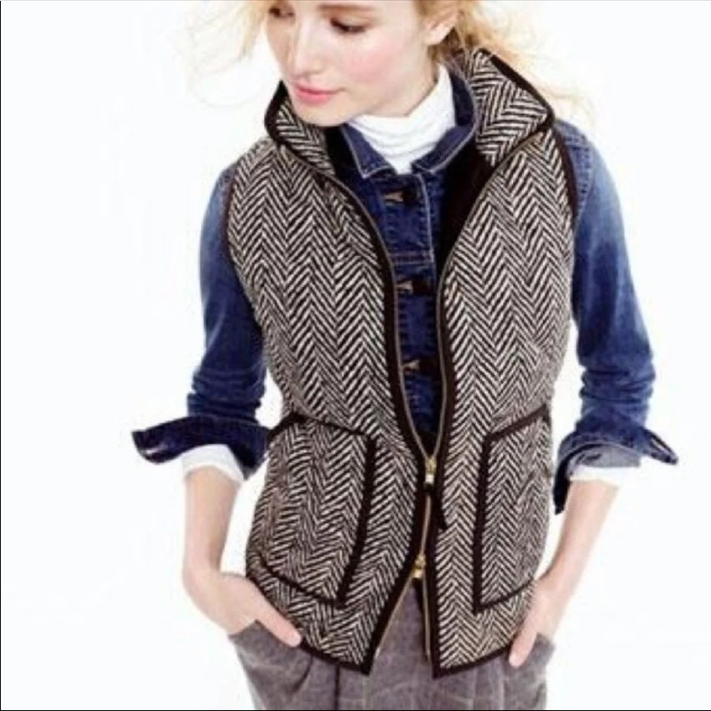 RETAIL NWOT Jcrew herringbone vest